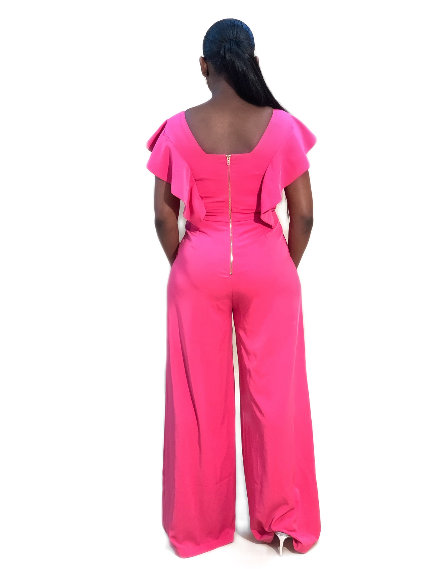Free Ladies Wide Leg Jumpsuit - Pink - Tou Trendyz