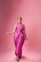 ANYA DRAPED TASSEL DRESS