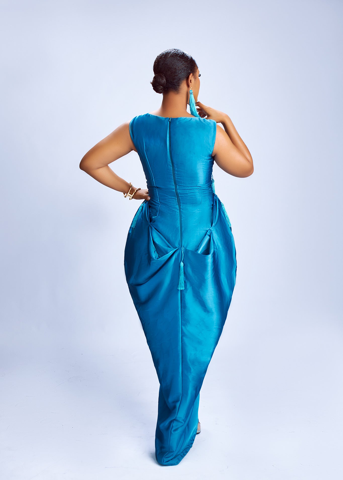 ANYA DRAPED TASSEL DRESS