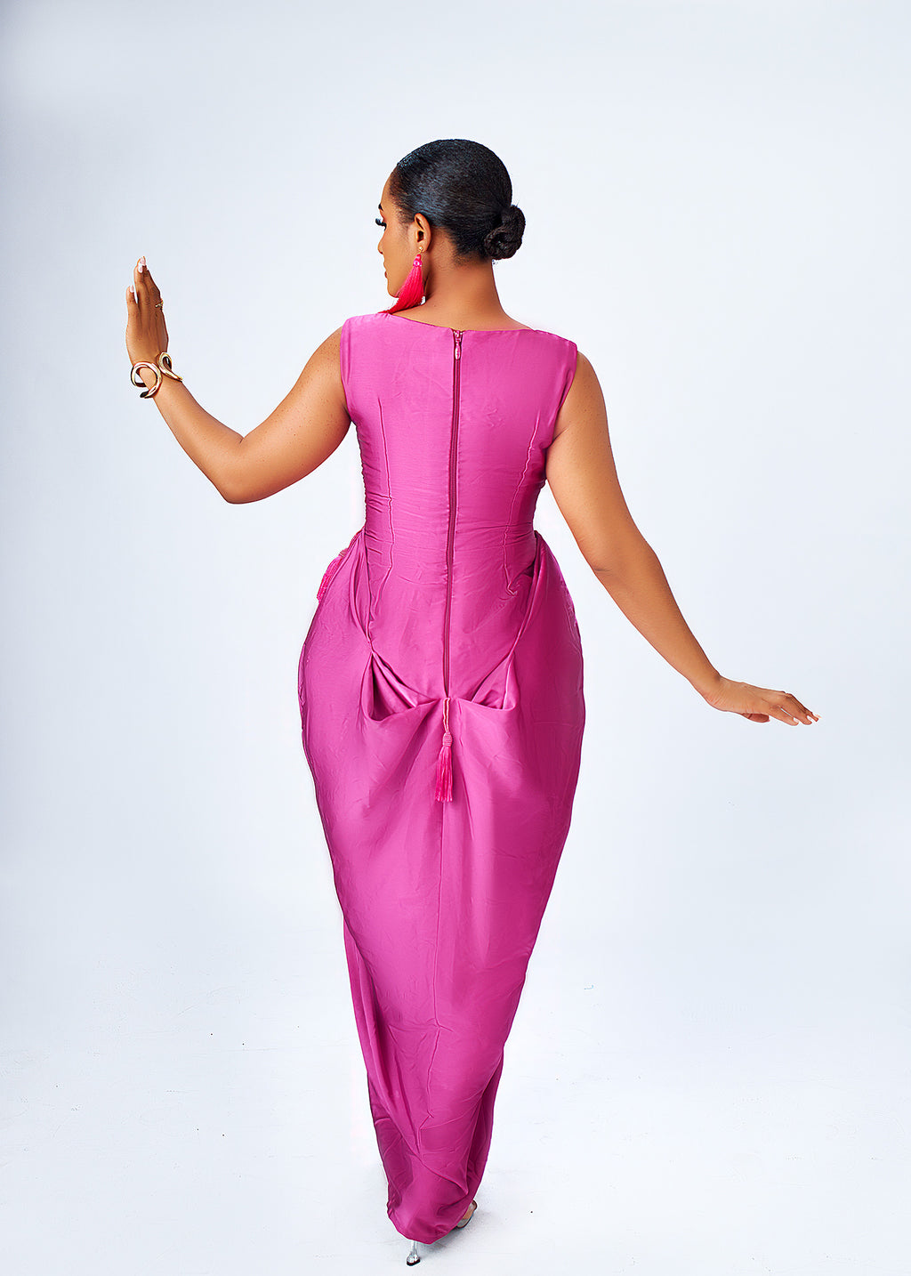 ANYA DRAPED TASSEL DRESS