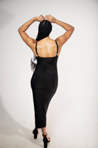 BUY BLOOM ROSE MAXI DRESS - BLACK