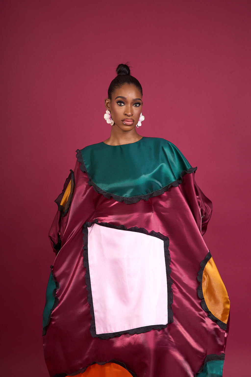 ONA KAFTAN GOWN - BURGUNDY