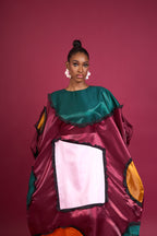 ONA KAFTAN GOWN - BURGUNDY