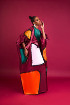 ONA KAFTAN GOWN - BURGUNDY