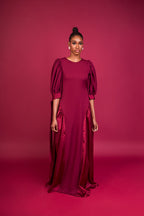 LORI MAXI DRESS - BURGUNDY