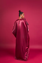 ONA KAFTAN GOWN - BURGUNDY