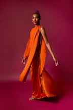 SHEBA DRAPED DRESS - ORANGE