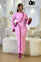 KION BRAIDED DETAIL MAXI DRESS - PINK