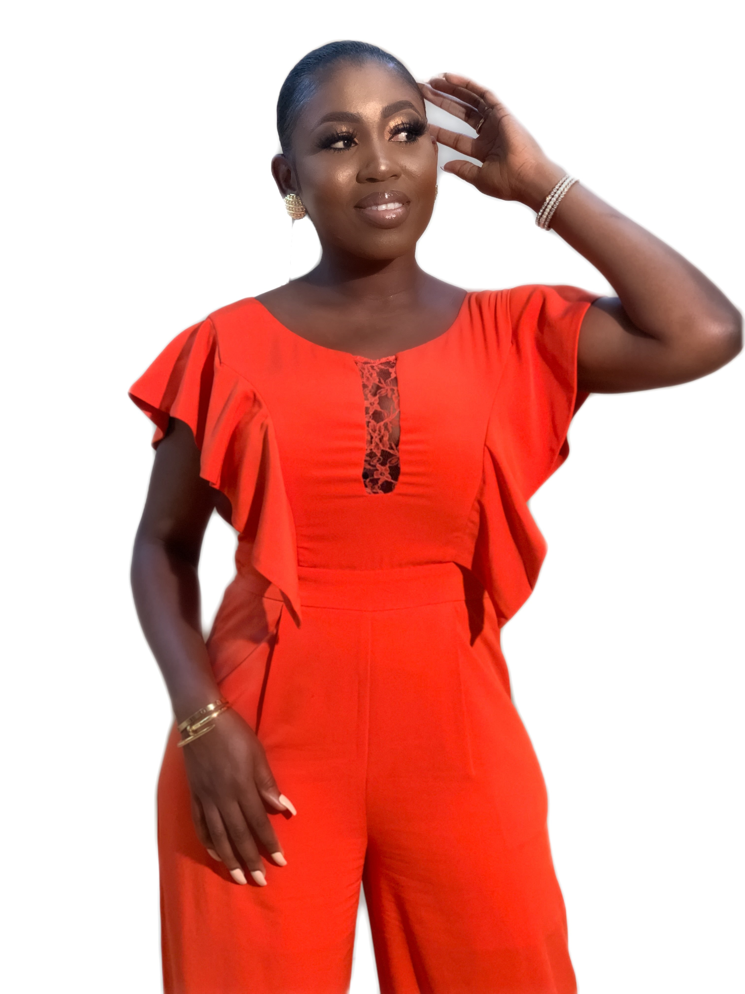 Free Lady Jumpsuit - Orange - Tou Trendyz