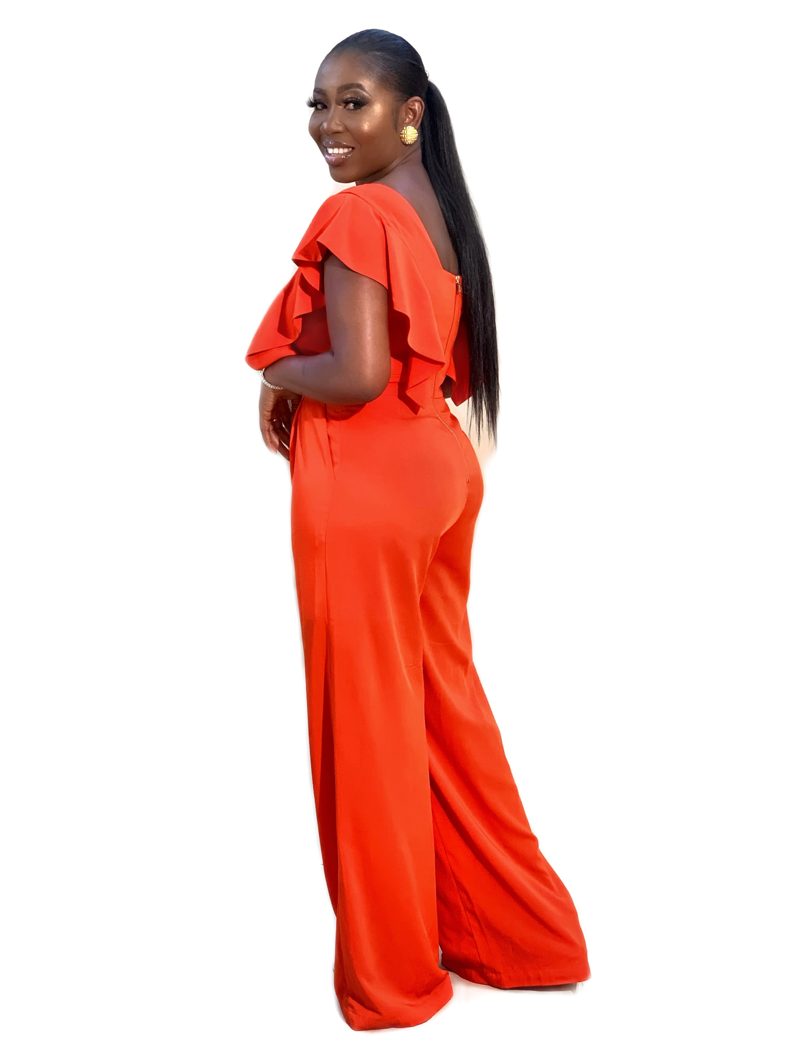 Free Lady Jumpsuit - Orange - Tou Trendyz