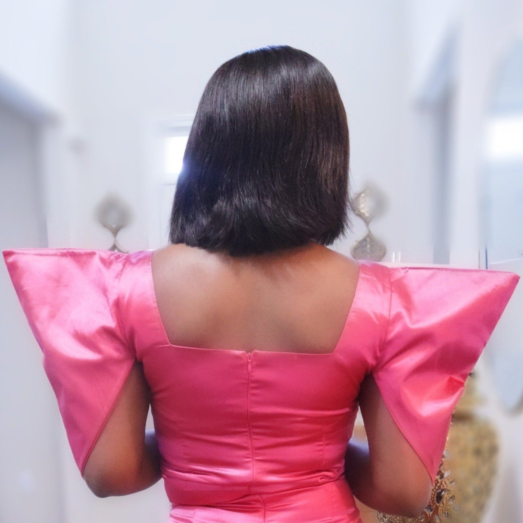 Antoinette Silk Dress - Pink - Tou Trendyz
